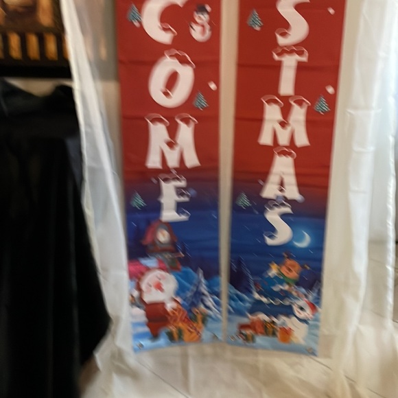 Santa, Reindeer and Snowman Christmas Door Banner New Year Outdoor Indoo… - Picture 5 of 12